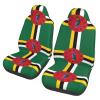LPLSNWS Flag of The Commonwealth of Dominica Patterned, Durable Car Seat Covers, 2-Pack Suitable for Passenger Cars, Trucks, Commercial Vehicles, and Marine Seats view 1