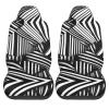 LPLSNWS Black and White Geometric Lines Patterned, Durable Car Seat Covers, 2-Pack Suitable for Passenger Cars, Trucks, Commercial Vehicles, and Marine Seats view 2
