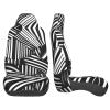 LPLSNWS Black and White Geometric Lines Patterned, Durable Car Seat Covers, 2-Pack Suitable for Passenger Cars, Trucks, Commercial Vehicles, and Marine Seats view 4