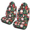 LPLSNWS Santa Claus and Christmas Tree Patterned, Durable Car Seat Covers, 2-Pack Suitable for Passenger Cars, Trucks, Commercial Vehicles, and Marine Seats view 1