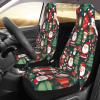 LPLSNWS Santa Claus and Christmas Tree Patterned, Durable Car Seat Covers, 2-Pack Suitable for Passenger Cars, Trucks, Commercial Vehicles, and Marine Seats view 3
