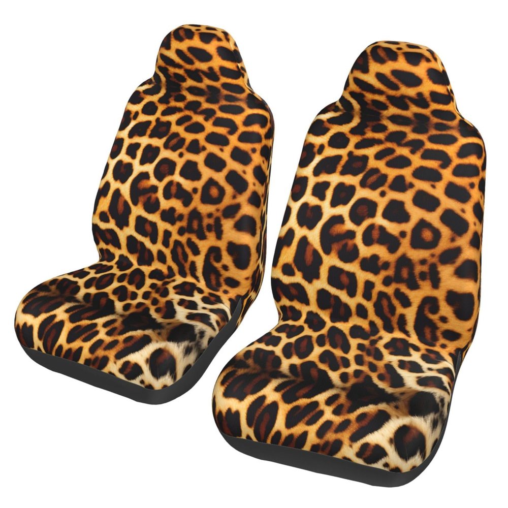 LPLSNWS Stripes On Leopards Patterned, Durable Car Seat Covers, 2-Pack Suitable for Passenger Cars, Trucks, Commercial Vehicles, and Marine Seats