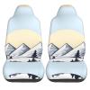 LPLSNWS White Snowy Mountains Patterned, Durable Car Seat Covers, 2-Pack Suitable for Passenger Cars, Trucks, Commercial Vehicles, and Marine Seats view 2