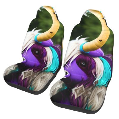 LPLSNWS Colorful Cow's Head Patterned, Durable Car Seat Covers, 2-Pack Suitable for Passenger Cars, Trucks, Commercial Vehicles, and Marine Seats