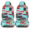 LPLSNWS Striped Combination Patterned, Durable Car Seat Covers, 2-Pack Suitable for Passenger Cars, Trucks, Commercial Vehicles, and Marine Seats view 2