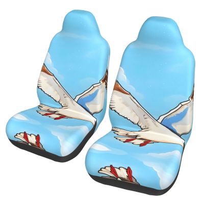 LPLSNWS Flying Seagulls Patterned, Durable Car Seat Covers, 2-Pack Suitable for Passenger Cars, Trucks, Commercial Vehicles, and Marine Seats
