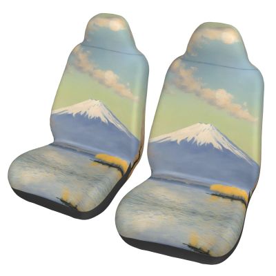 LPLSNWS Mt. Fuji in The Distance Patterned, Durable Car Seat Covers, 2-Pack Suitable for Passenger Cars, Trucks, Commercial Vehicles, and Marine Seats