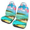 LPLSNWS Caribbean Scenery Patterned, Durable Car Seat Covers, 2-Pack Suitable for Passenger Cars, Trucks, Commercial Vehicles, and Marine Seats view 1