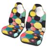 LPLSNWS Abstract Painting of Circles Patterned, Durable Car Seat Covers, 2-Pack Suitable for Passenger Cars, Trucks, Commercial Vehicles, and Marine Seats view 1