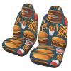 LPLSNWS Lots of Tasty Food Patterned, Durable Car Seat Covers, 2-Pack Suitable for Passenger Cars, Trucks, Commercial Vehicles, and Marine Seats view 1
