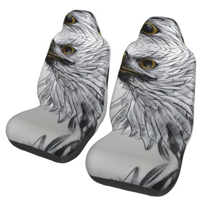 LPLSNWS Sketching an Eagle Patterned, Durable Car Seat Covers, 2-Pack Suitable for Passenger Cars, Trucks, Commercial Vehicles, and Marine Seats