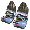 LPLSNWS Advanced Snowmobile Patterned, Durable Car Seat Covers, 2-Pack Suitable for Passenger Cars, Trucks, Commercial Vehicles, and Marine Seats view 1