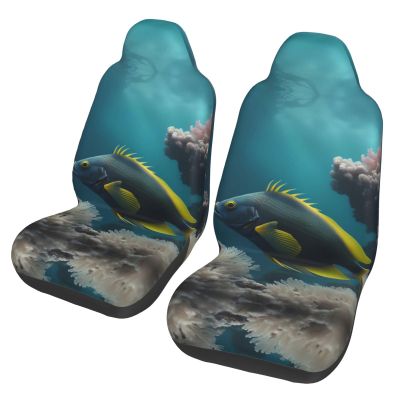 LPLSNWS A Beautiful Fish Patterned, Durable Car Seat Covers, 2-Pack Suitable for Passenger Cars, Trucks, Commercial Vehicles, and Marine Seats