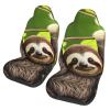 LPLSNWS Cute Sloth Patterned, Durable Car Seat Covers, 2-Pack Suitable for Passenger Cars, Trucks, Commercial Vehicles, and Marine Seats view 1