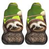 LPLSNWS Cute Sloth Patterned, Durable Car Seat Covers, 2-Pack Suitable for Passenger Cars, Trucks, Commercial Vehicles, and Marine Seats view 2