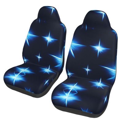 LPLSNWS Cartoon Blue Star Patterned, Durable Car Seat Covers, 2-Pack Suitable for Passenger Cars, Trucks, Commercial Vehicles, and Marine Seats