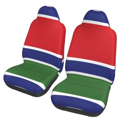 LPLSNWS Flag of The Gambia Patterned, Durable Car Seat Covers, 2-Pack Suitable for Passenger Cars, Trucks, Commercial Vehicles, and Marine Seats