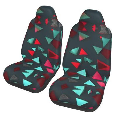 LPLSNWS Triangular Pattern Patterned, Durable Car Seat Covers, 2-Pack Suitable for Passenger Cars, Trucks, Commercial Vehicles, and Marine Seats