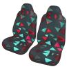 LPLSNWS Triangular Pattern Patterned, Durable Car Seat Covers, 2-Pack Suitable for Passenger Cars, Trucks, Commercial Vehicles, and Marine Seats view 1