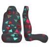 LPLSNWS Triangular Pattern Patterned, Durable Car Seat Covers, 2-Pack Suitable for Passenger Cars, Trucks, Commercial Vehicles, and Marine Seats view 4