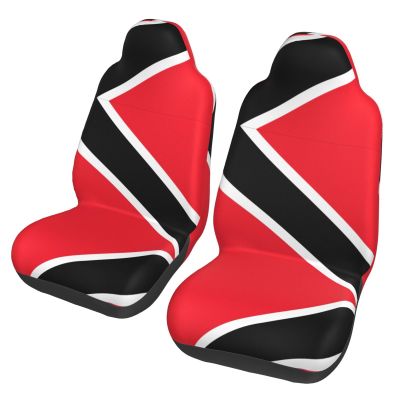 LPLSNWS Flag of Trinidad and Tobago Patterned, Durable Car Seat Covers, 2-Pack Suitable for Passenger Cars, Trucks, Commercial Vehicles, and Marine Seats