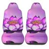 LPLSNWS Purple Lotus Patterned, Durable Car Seat Covers, 2-Pack Suitable for Passenger Cars, Trucks, Commercial Vehicles, and Marine Seats view 2