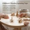 Serounder Wooden Gyroscope Toy Set Paintable DIY Spin Gift 12 Pcs Handmade Craft Kit (12 Pieces) view 2