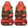LPLSNWS Red Apricot Patterned, Durable Car Seat Covers, 2-Pack Suitable for Passenger Cars, Trucks, Commercial Vehicles, and Marine Seats view 2