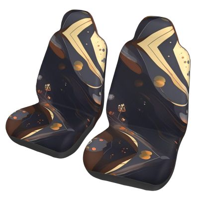 LPLSNWS Dark Medium Patterned, Durable Car Seat Covers, 2-Pack Suitable for Passenger Cars, Trucks, Commercial Vehicles, and Marine Seats