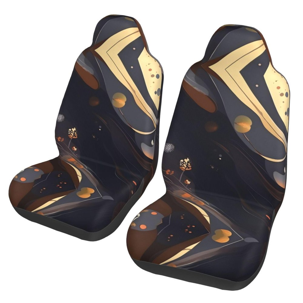 LPLSNWS Dark Medium Patterned, Durable Car Seat Covers, 2-Pack Suitable for Passenger Cars, Trucks, Commercial Vehicles, and Marine Seats