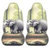 LPLSNWS Walking Elephant Patterned, Durable Car Seat Covers, 2-Pack Suitable for Passenger Cars, Trucks, Commercial Vehicles, and Marine Seats view 2