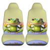 LPLSNWS The Funny Frog Doing Yoga Patterned, Durable Car Seat Covers, 2-Pack Suitable for Passenger Cars, Trucks, Commercial Vehicles, and Marine Seats view 2