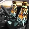 LPLSNWS Little Fat Tiger Head Patterned, Durable Car Seat Covers, 2-Pack Suitable for Passenger Cars, Trucks, Commercial Vehicles, and Marine Seats view 3