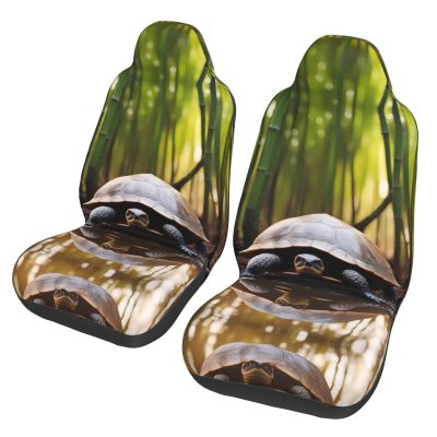 LPLSNWS Cute Turtle Patterned, Durable Car Seat Covers, 2-Pack Suitable for Passenger Cars, Trucks, Commercial Vehicles, and Marine Seats