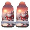 LPLSNWS Winter Santa Claus Patterned, Durable Car Seat Covers, 2-Pack Suitable for Passenger Cars, Trucks, Commercial Vehicles, and Marine Seats view 2