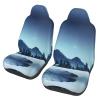 LPLSNWS Snowy Forest Patterned, Durable Car Seat Covers, 2-Pack Suitable for Passenger Cars, Trucks, Commercial Vehicles, and Marine Seats view 1