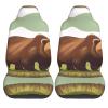 LPLSNWS Brown Bear Walking Patterned, Durable Car Seat Covers, 2-Pack Suitable for Passenger Cars, Trucks, Commercial Vehicles, and Marine Seats view 2