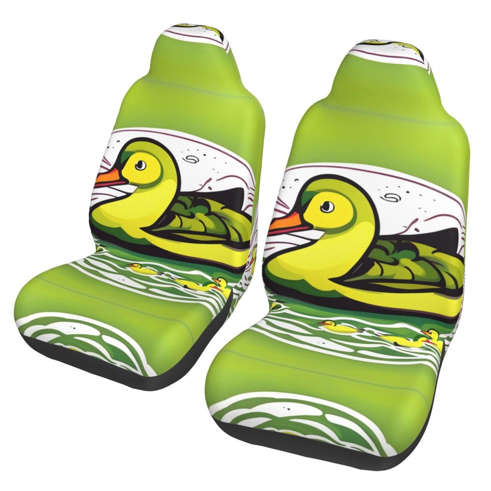 LPLSNWS Duck Flock Game Patterned, Durable Car Seat Covers, 2-Pack Suitable for Passenger Cars, Trucks, Commercial Vehicles, and Marine Seats