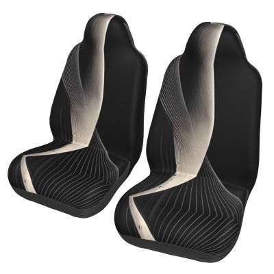 LPLSNWS Abstract Curves Patterned, Durable Car Seat Covers, 2-Pack Suitable for Passenger Cars, Trucks, Commercial Vehicles, and Marine Seats