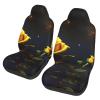 LPLSNWS Yellow Roses Starry Night Patterned, Durable Car Seat Covers, 2-Pack Suitable for Passenger Cars, Trucks, Commercial Vehicles, and Marine Seats view 1