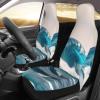 LPLSNWS Cartoon Blue Sea Wave Patterned, Durable Car Seat Covers, 2-Pack Suitable for Passenger Cars, Trucks, Commercial Vehicles, and Marine Seats view 3