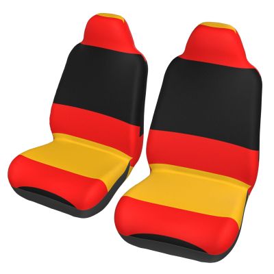 LPLSNWS Germany Flag Patterned, Durable Car Seat Covers, 2-Pack Suitable for Passenger Cars, Trucks, Commercial Vehicles, and Marine Seats