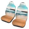 LPLSNWS Beach Scenery Patterned, Durable Car Seat Covers, 2-Pack Suitable for Passenger Cars, Trucks, Commercial Vehicles, and Marine Seats view 1