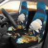 LPLSNWS White-Golden Fish Patterned, Durable Car Seat Covers, 2-Pack Suitable for Passenger Cars, Trucks, Commercial Vehicles, and Marine Seats view 3
