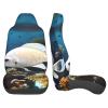 LPLSNWS White-Golden Fish Patterned, Durable Car Seat Covers, 2-Pack Suitable for Passenger Cars, Trucks, Commercial Vehicles, and Marine Seats view 4