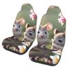 LPLSNWS Mouse in Love Patterned, Durable Car Seat Covers, 2-Pack Suitable for Passenger Cars, Trucks, Commercial Vehicles, and Marine Seats view 1