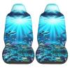LPLSNWS Submarine Coral Rays Patterned, Durable Car Seat Covers, 2-Pack Suitable for Passenger Cars, Trucks, Commercial Vehicles, and Marine Seats view 2