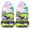 LPLSNWS Green Dinosaur Patterned, Durable Car Seat Covers, 2-Pack Suitable for Passenger Cars, Trucks, Commercial Vehicles, and Marine Seats view 2