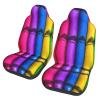 LPLSNWS Colored Crayons Patterned, Durable Car Seat Covers, 2-Pack Suitable for Passenger Cars, Trucks, Commercial Vehicles, and Marine Seats view 1