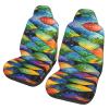 LPLSNWS Rainbow Fish Scale Patterned, Durable Car Seat Covers, 2-Pack Suitable for Passenger Cars, Trucks, Commercial Vehicles, and Marine Seats view 1